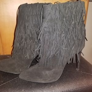ZARA FRINGE STILETTO BOOTIE